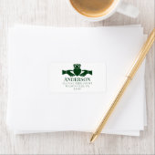 Green Irish Claddagh Ring Return Address ラベル (インサイチュ)