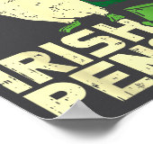 Green Irish Penguin Cute St Patricks Day Animal Lo ポスター (角)