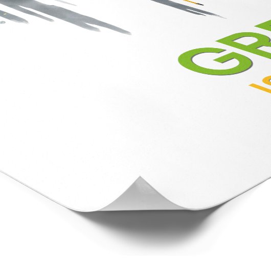 Green is a future - Solarpunk Poster ポスター (角)