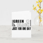 Green Is The New Black Funny St. Patrick's Day Quo カード (黄色い花)