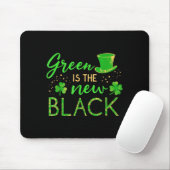 Green Is The New Black - St. Patrick’s Day Shamroc マウスパッド (マウス)