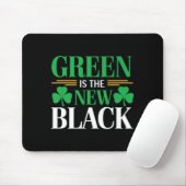 Green Is The New Black - St. Patrick’s Day Shamroc マウスパッド (マウス)