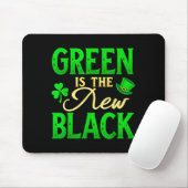Green Is The New Black - St. Patrick’s Day Shamroc マウスパッド (マウス)