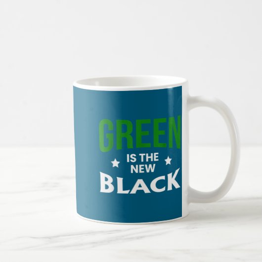 Green Is The New Black St. Patricks Day  コーヒーマグカップ (右)