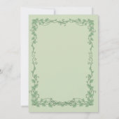 Green Islamic Arch Vine Ramadan Iftar Invitation 招待状 (裏面)