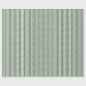 Green & Ivory Wonky Stripes ラッピングペーパー (フラット)