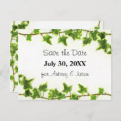 Green Ivy – 日付のポストカードを保存 案内ポストカード (正面/裏面)