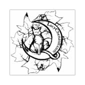 Green Ivy Cat Moon Child Art Luna Cats ラバースタンプ (インプリント)