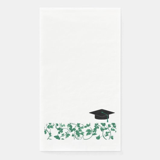Green Ivy Patterned Graduation Cap (正面)