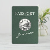 Green Jamaica Passport日付の保存 セーブザデート (スタンド正面)