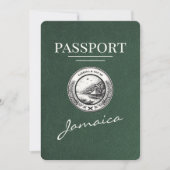 Green Jamaica Passport日付の保存 セーブザデート (正面)