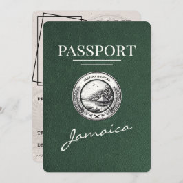 Green Jamaica Passport日付の保存 セーブザデート
