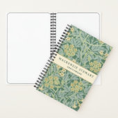 Green Jasmine Botanical Pattern Sketchbook ノートブック (内側)