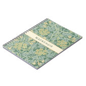 Green Jasmine Floral Pattern ノートブック (左側)