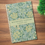 Green Jasmine Floral Pattern 2026 プランナー手帳<br><div class="desc">Elegant vintage green jasmine floral botanical pattern planner with a custom name in classic serif typography.</div>