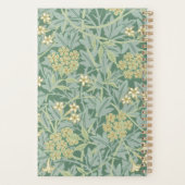 Green Jasmine Floral Pattern 2026 プランナー手帳 (裏面)