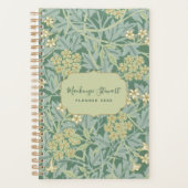 Green Jasmine Floral Pattern 2026 プランナー手帳 (正面)