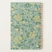 Green Jasmine Floral Pattern 2026 プランナー手帳 (裏面)