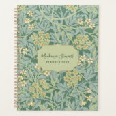 Green Jasmine Floral Pattern 2026 プランナー手帳 (正面)