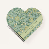 Green Jasmine Floral Pattern Notebook ノートブック (正面)