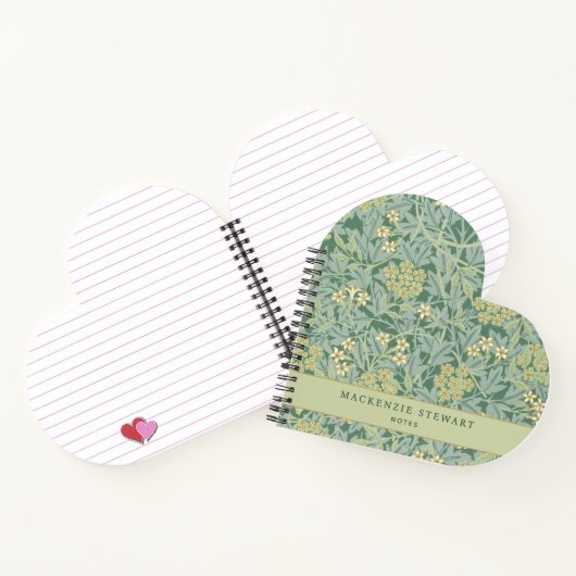 Green Jasmine Floral Pattern Notebook ノートブック (内部)