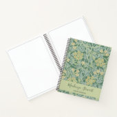 Green Jasmine Floral Pattern Sketchbook ノートブック (内部)