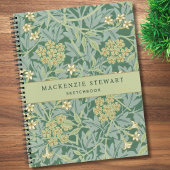 Green Jasmine Floral Pattern Sketchbook ノートブック