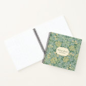 Green Jasmine Floral Pattern Sketchbook ノートブック (内部)