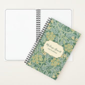 Green Jasmine Floral Pattern Sketchbook ノートブック (内側)