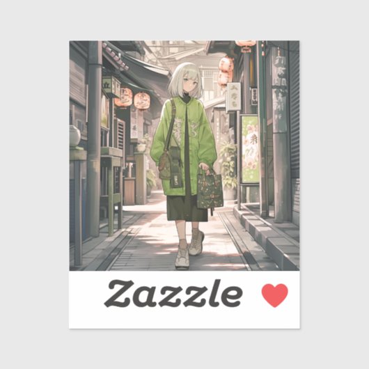 Green JK シール Seal｜寿司娘 GenerativeAI (シート)