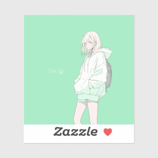 Green JK シール Seal|寿司娘 GenerativeAI (シート)