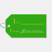 Green Joyoux Noel Christmas Tree Gift Tag ギフトタグ (裏面横)