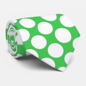 Green Jumbo Polka Dots Custom Necktie ネクタイ (ロール)