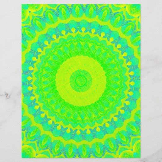 Green Kaleidoscope Bulk Scrapbook Paper Pages チラシ (正面)