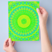 Green Kaleidoscope Bulk Scrapbook Paper Pages チラシ (手)