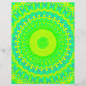 Green Kaleidoscope Scrapbook Paper 2-Sided Page (正面)