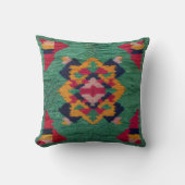 Green Kilim Pillowsカナダ:クラフトマン伝統的ズ クッション (正面)