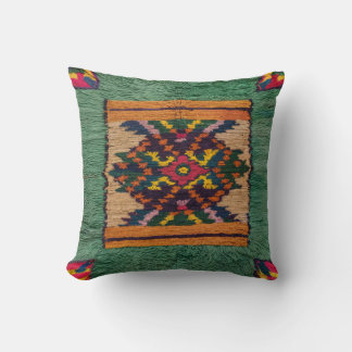 Green Kilim Pillows Me近く：職人技を持って来る クッション