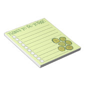 Green Kosher Dill Sweet Pickle Chipsチェックリスト ノートパッド (アングル)