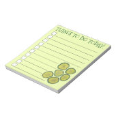 Green Kosher Dill Sweet Pickle Chipsチェックリスト ノートパッド (回転)