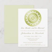 Green Lace Mandala Rehearsal Dinner 招待状 (正面/裏面)