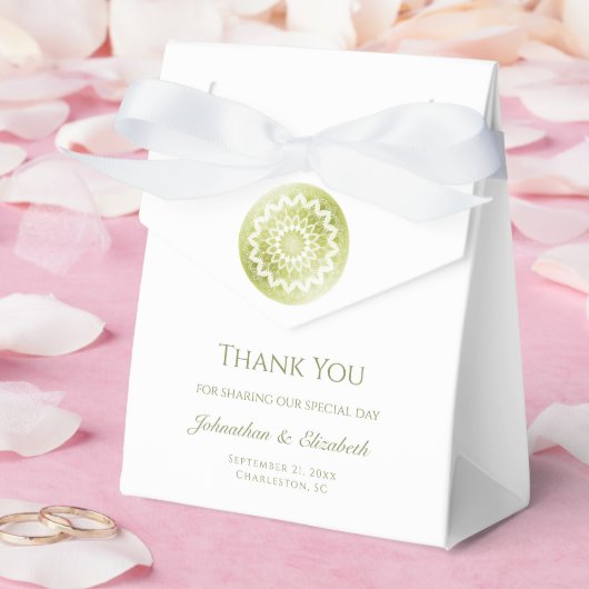 Green Lace Mandala Wedding フェイバーボックス (ウェディング)