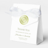 Green Lace Mandala Wedding フェイバーボックス (正面サイド)