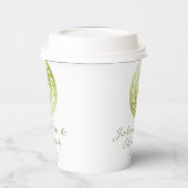 Green Lace Mandala Wedding 紙コップ (左)