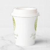 Green Lace Mandala Wedding 紙コップ (右)