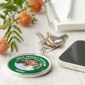 Green Lacrosse Player Photo High School Spirit キーホルダー (側面)