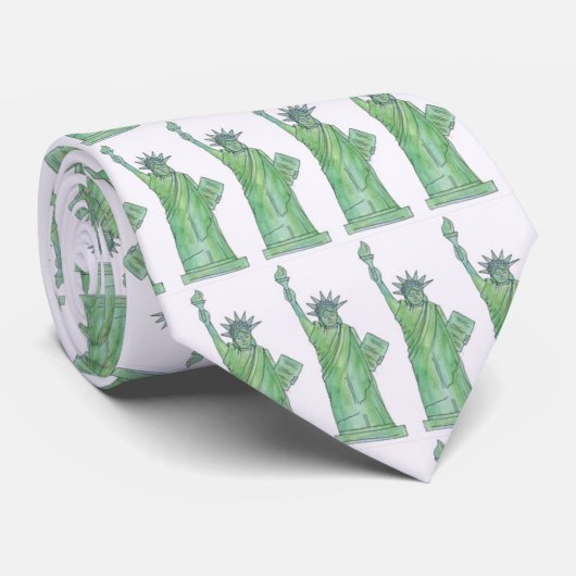 Green Lady Libertyの女神NYC Tie ネクタイ (ロール)