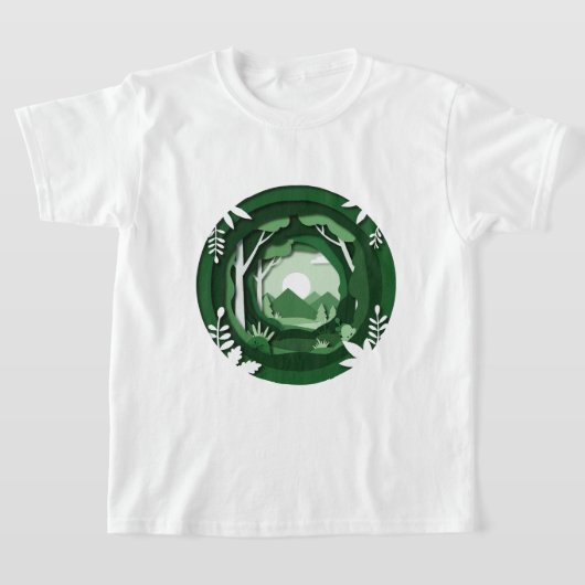 Green landscape tシャツ (レイダウン)
