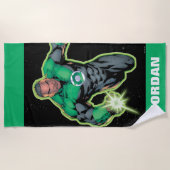Green Lantern John Stewart ビーチタオル (正面)