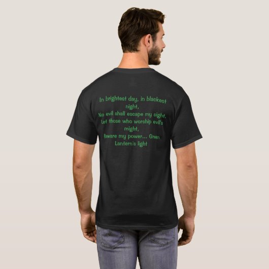 Green lantern t-shirt tシャツ (裏面フル)